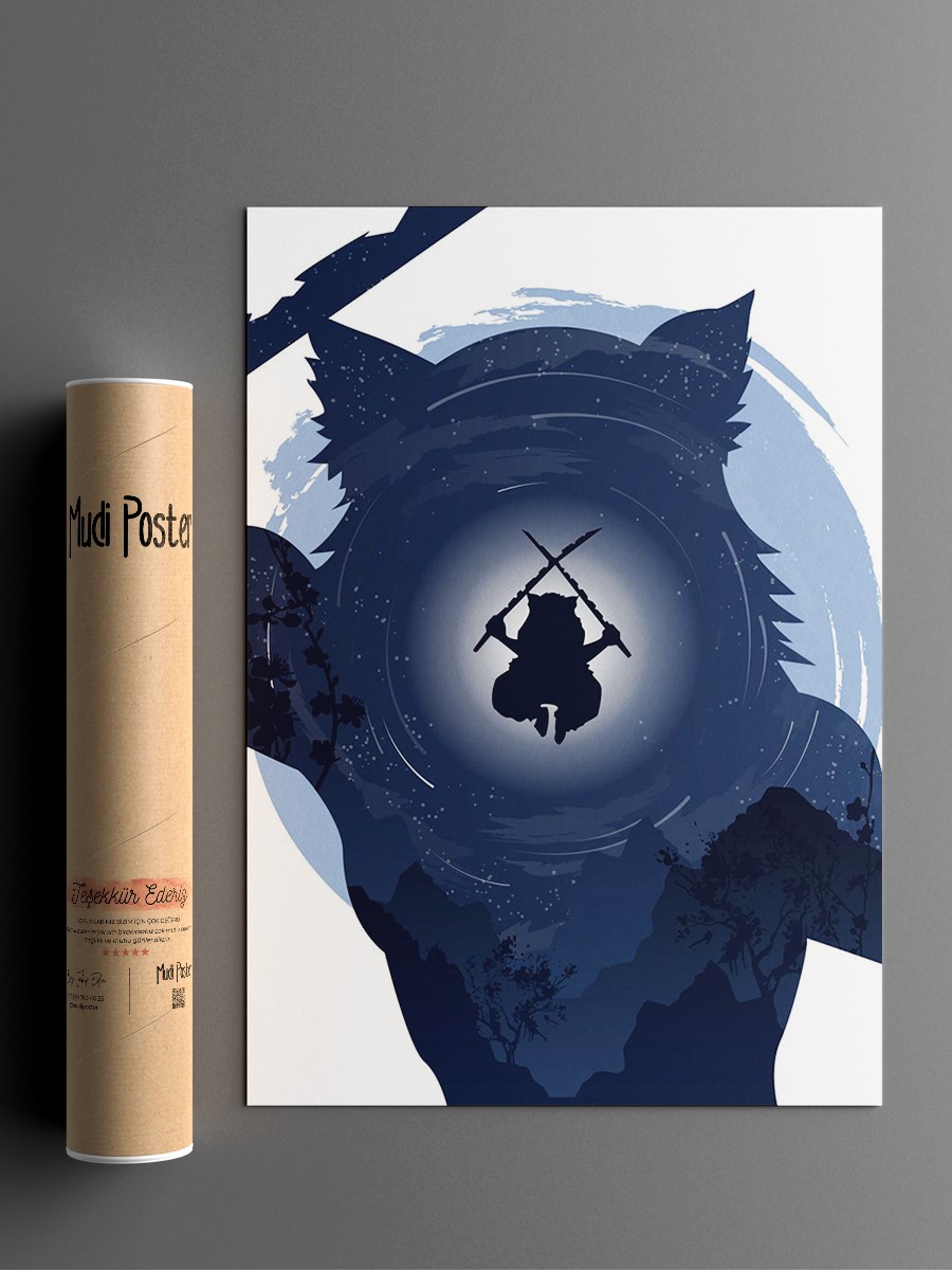 Inosuke Demon Slayer Anime Poster Çerçevesiz Yüksek Kalite Anime Duvar Poster