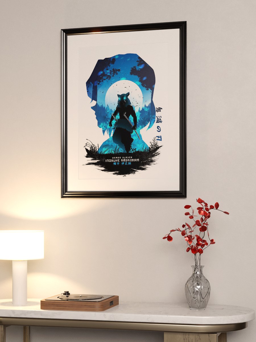 Inosuke Hashibira Anime Poster Çerçevesiz Yüksek Kalite Anime Duvar Poster