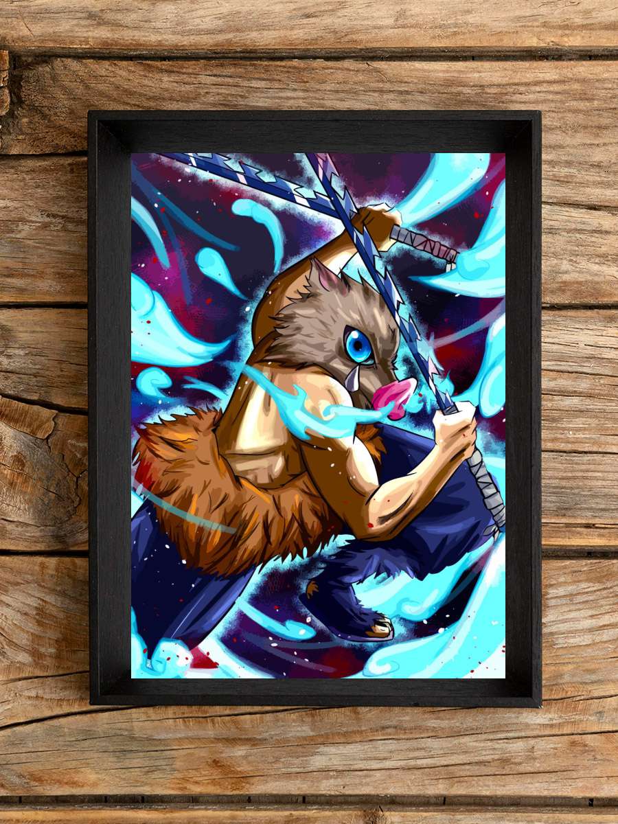 Inosuke Hashibira Anime Poster Çerçevesiz Yüksek Kalite Anime Duvar Poster