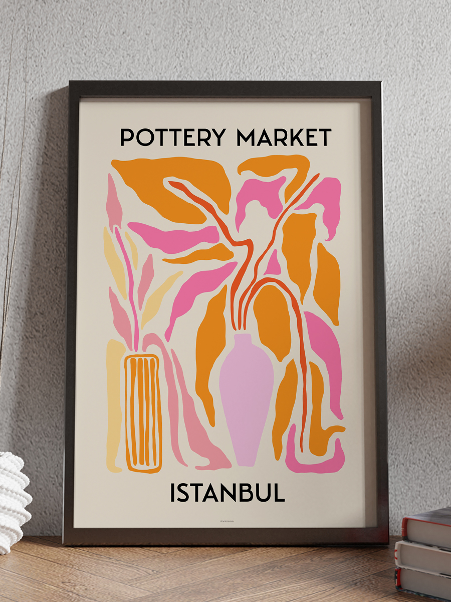 İstanbul Soyut Modern Poster Çerçevesiz Duvar Tablosu Sanatsal Poster