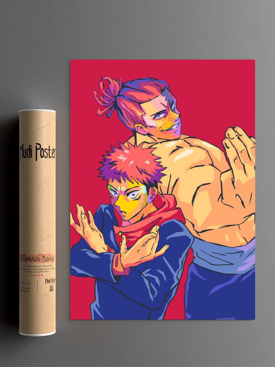Itadori and todo friend Anime Poster Çerçevesiz Yüksek Kalite Anime Duvar Poster