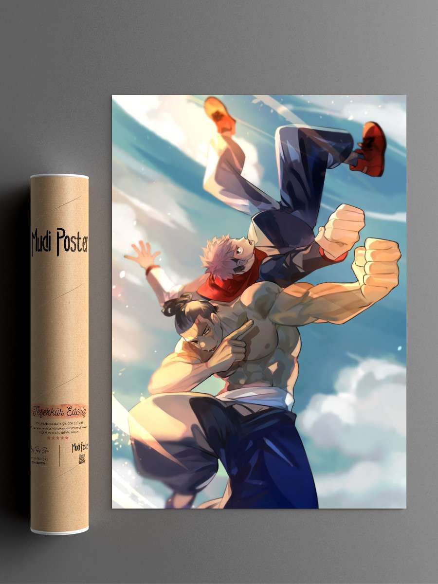 Itadori Jujutsu Kaisen Anime Poster Çerçevesiz Yüksek Kalite Anime Duvar Poster