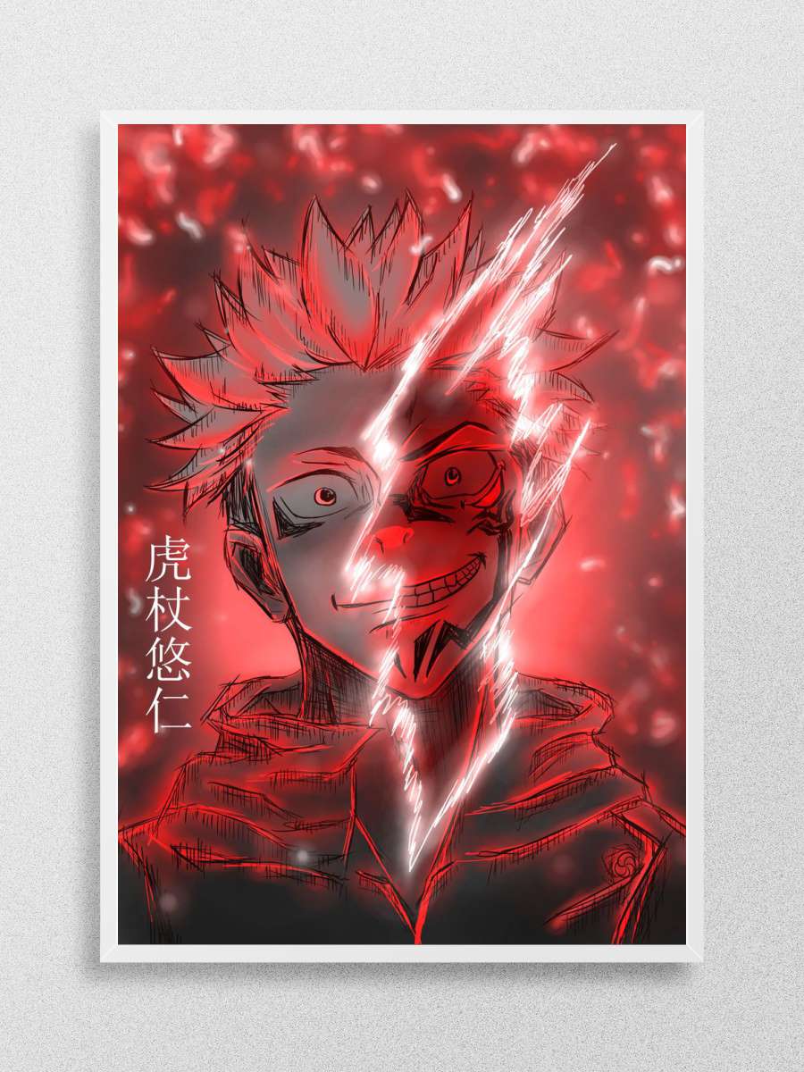 Itadori Yuji Anime Poster Çerçevesiz Yüksek Kalite Anime Duvar Poster