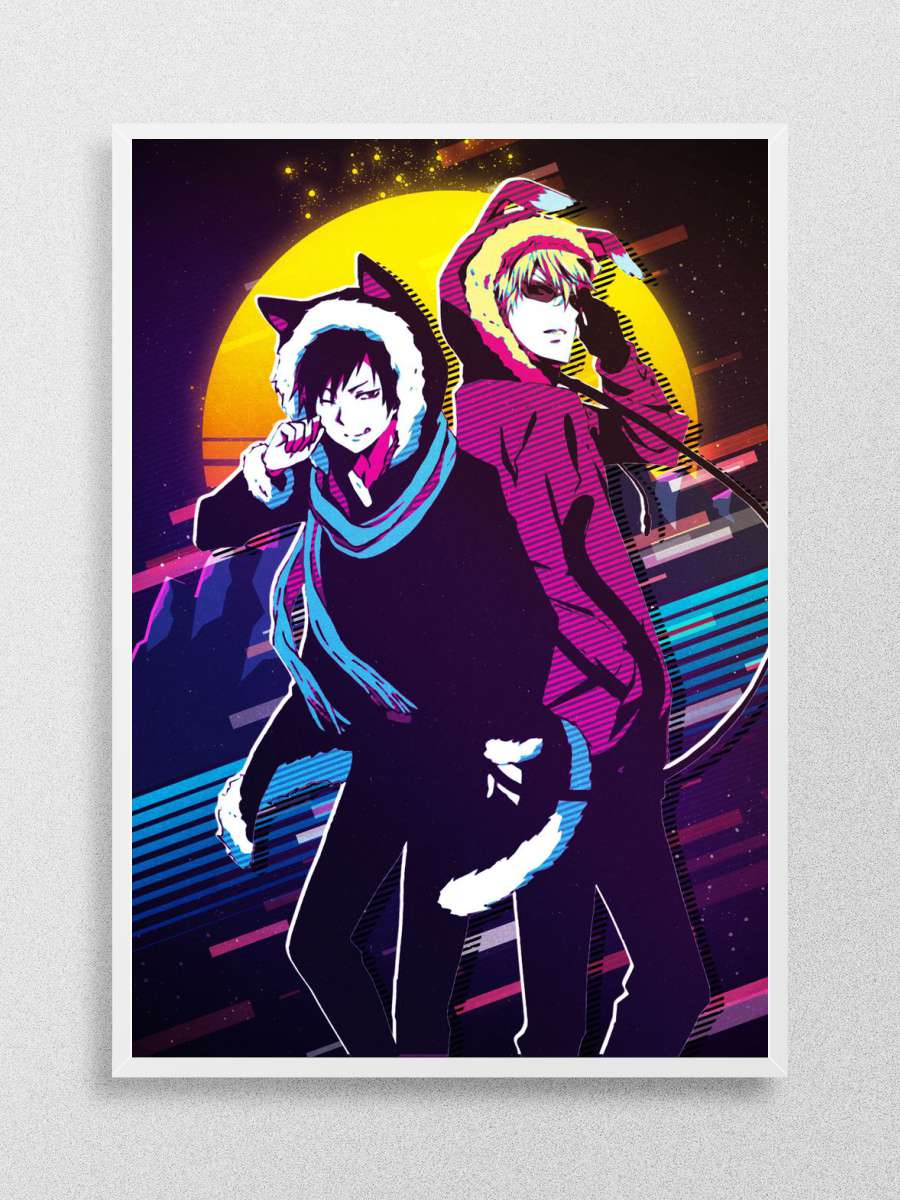 Izaya Orihara and Shizuo Anime Poster Çerçevesiz Yüksek Kalite Anime Duvar Poster