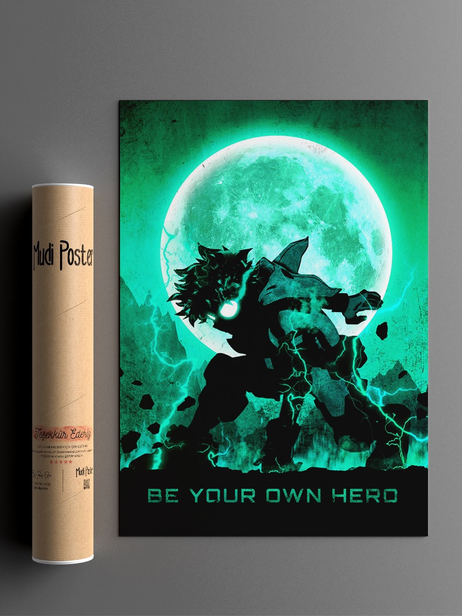 Izuku Midoriya Anime Poster Çerçevesiz Yüksek Kalite Anime Duvar Poster