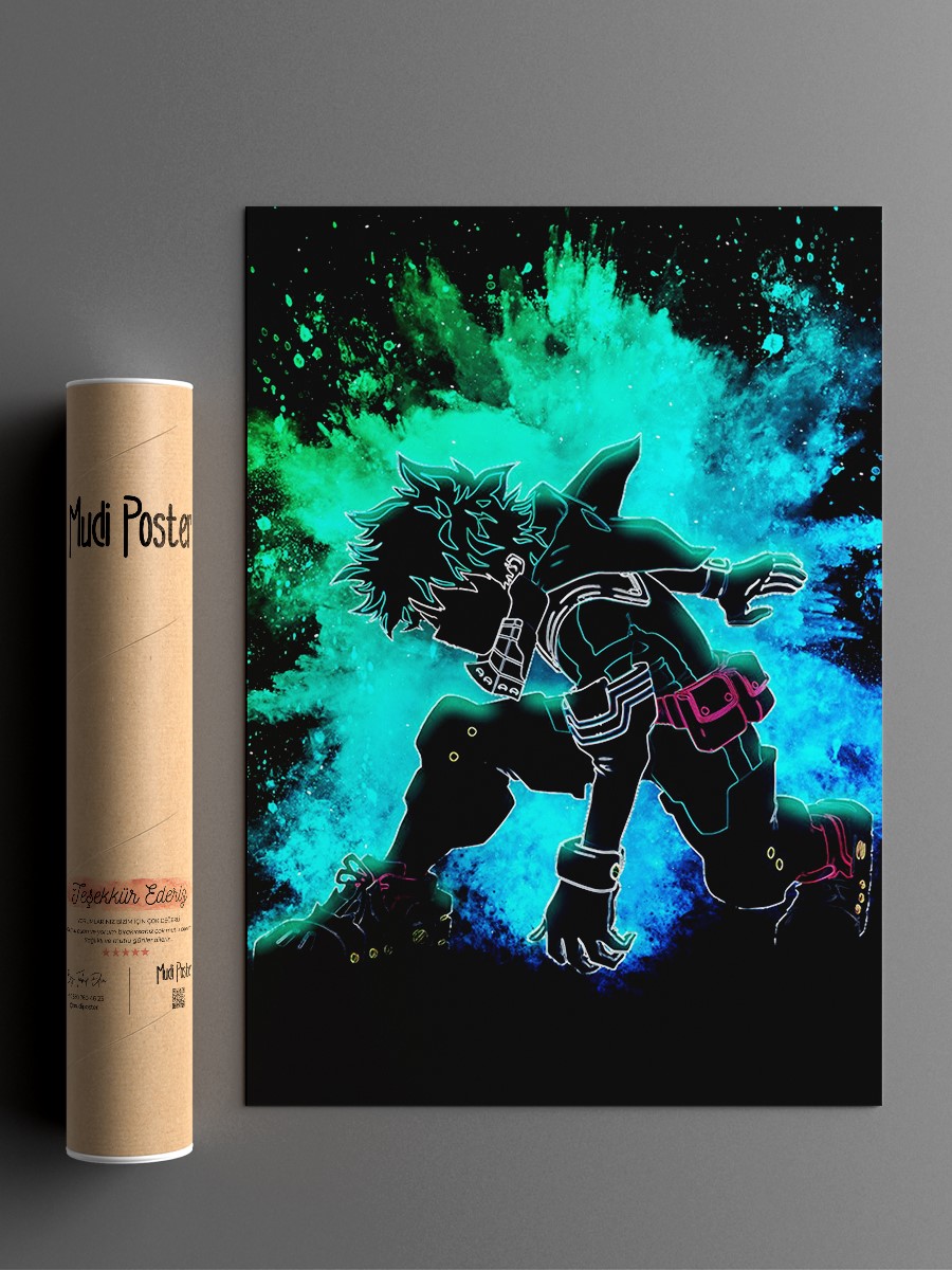 Izuku My Hero Academia Anime Poster Çerçevesiz Yüksek Kalite Anime Duvar Poster