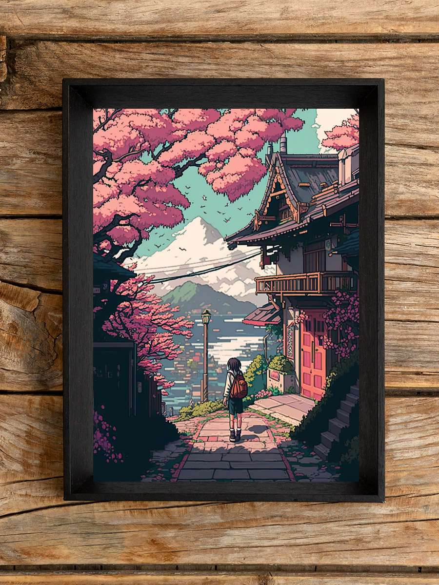 Japan Pixel Art 03 Anime Poster Çerçevesiz Yüksek Kalite Anime Duvar Poster