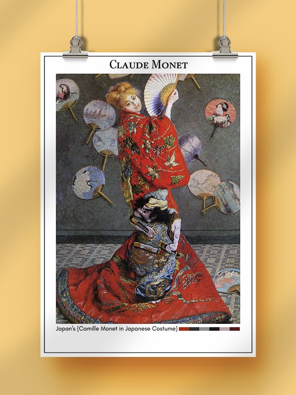 Claude Monet Japan's (Camille Monet in Japanese Costume) Poster