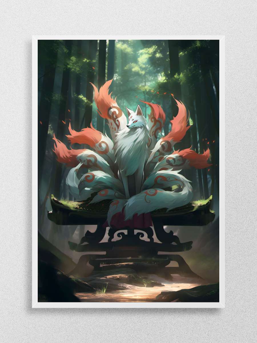 Japanese Kitsune Zen Fox Anime Poster Çerçevesiz Yüksek Kalite Anime Duvar Poster