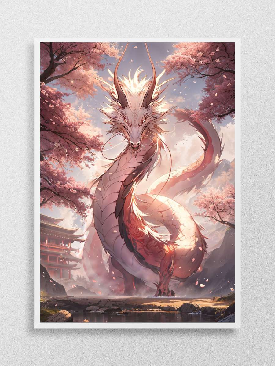 Japanese Sakura Dragon Anime Poster Çerçevesiz Yüksek Kalite Anime Duvar Poster