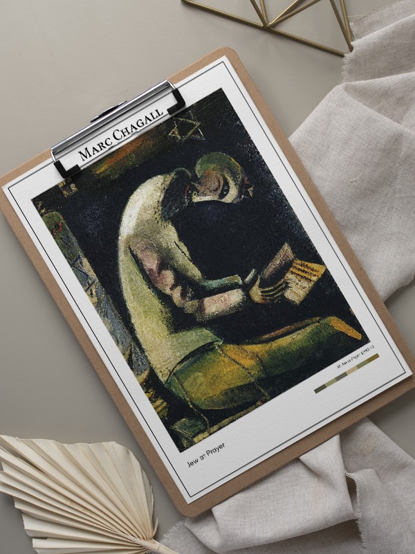 Marc Chagall Jew at Prayer Poster