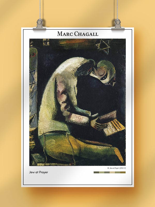 Marc Chagall Jew at Prayer Poster