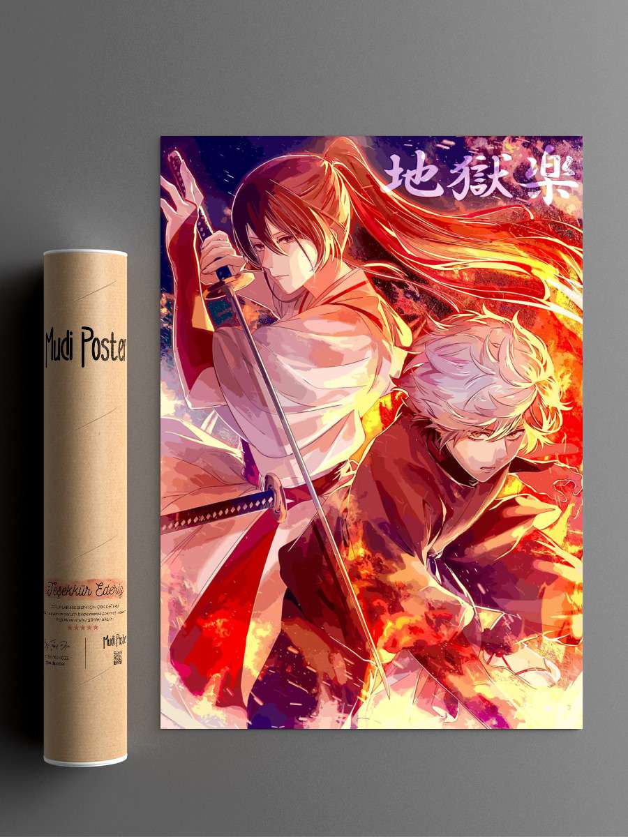 jigokuraku Anime Poster Çerçevesiz Yüksek Kalite Anime Duvar Poster