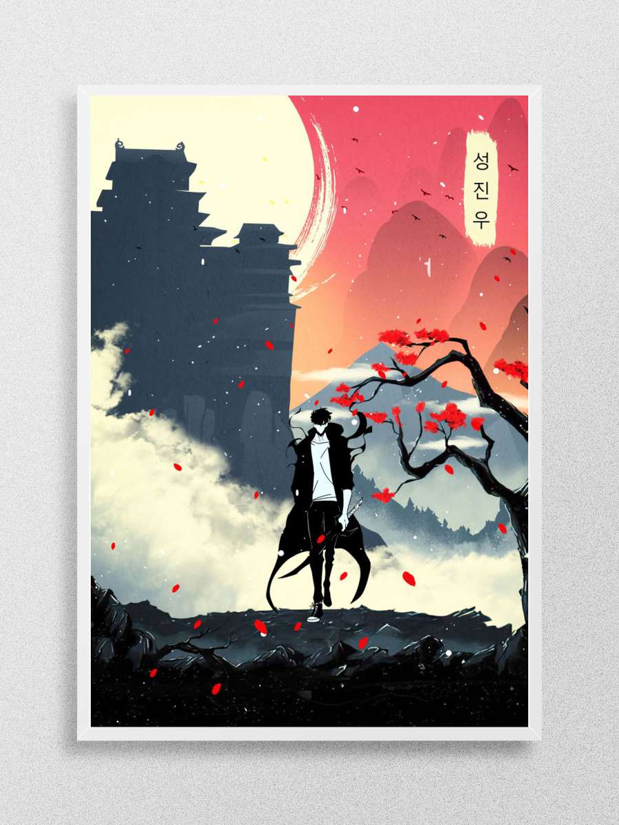 Jinwoo Solo Leveling Anime Poster Çerçevesiz Yüksek Kalite Anime Duvar Poster