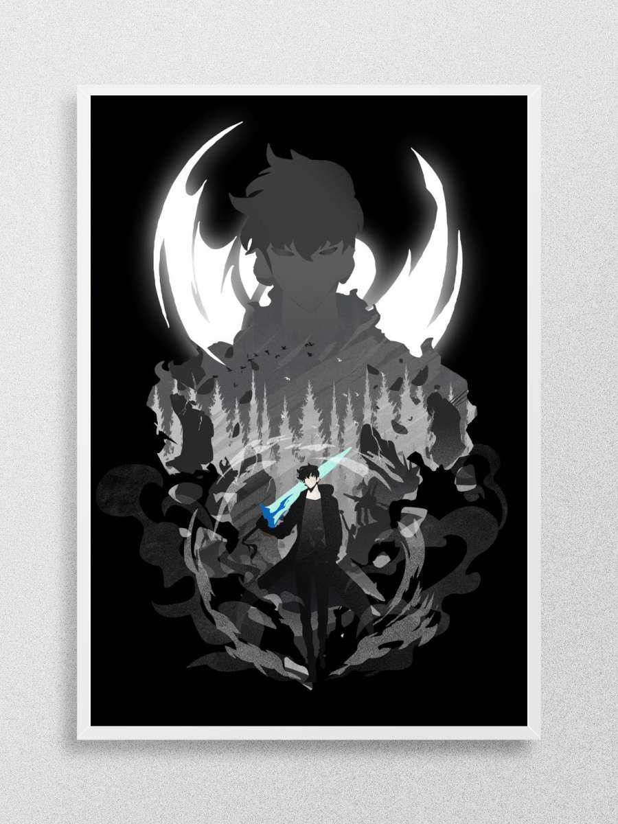 Jinwoo Solo Leveling Anime Poster Çerçevesiz Yüksek Kalite Anime Duvar Poster