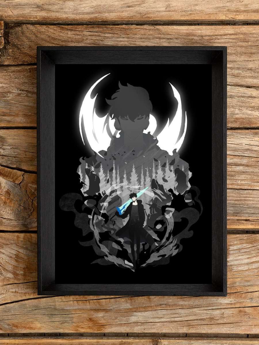 Jinwoo Solo Leveling Anime Poster Çerçevesiz Yüksek Kalite Anime Duvar Poster