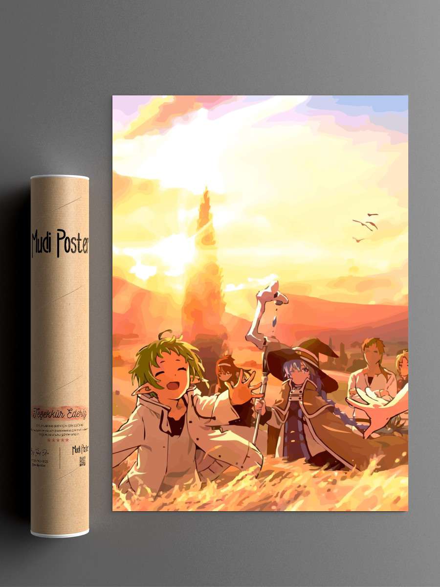 Jobless Reincarnation Anime Poster Çerçevesiz Yüksek Kalite Anime Duvar Poster