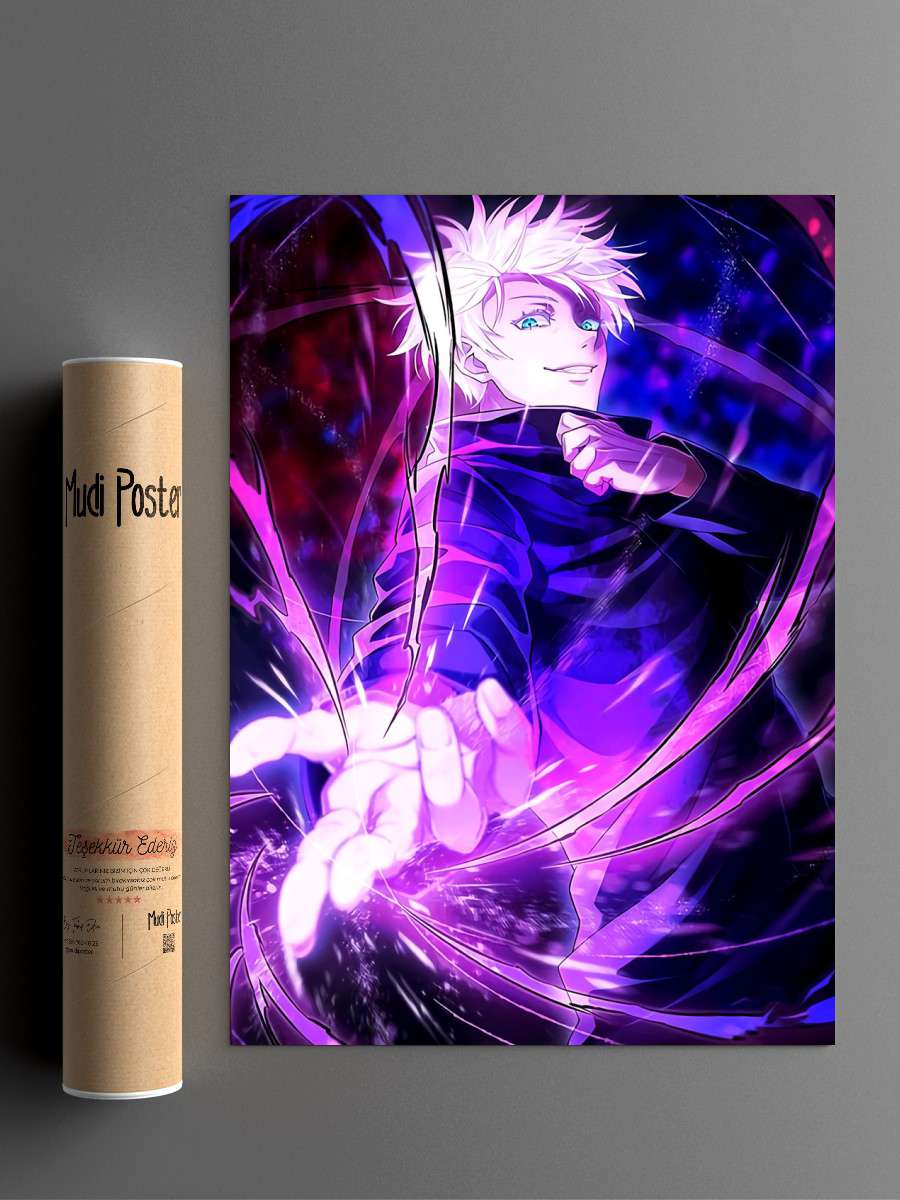 Jujitsu Kaizen Gojo Anime Poster Çerçevesiz Yüksek Kalite Anime Duvar Poster