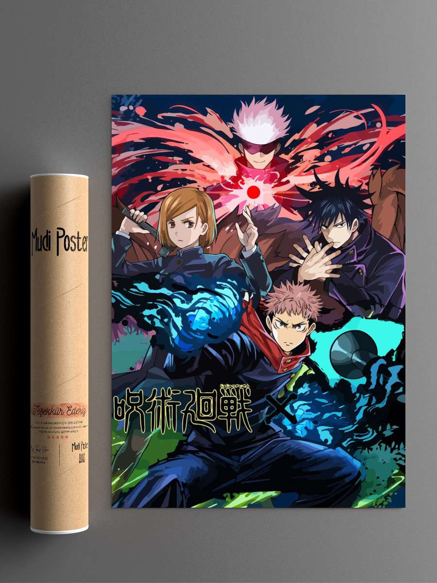 Jujutsu Kaisen Art Anime Poster Çerçevesiz Yüksek Kalite Anime Duvar Poster