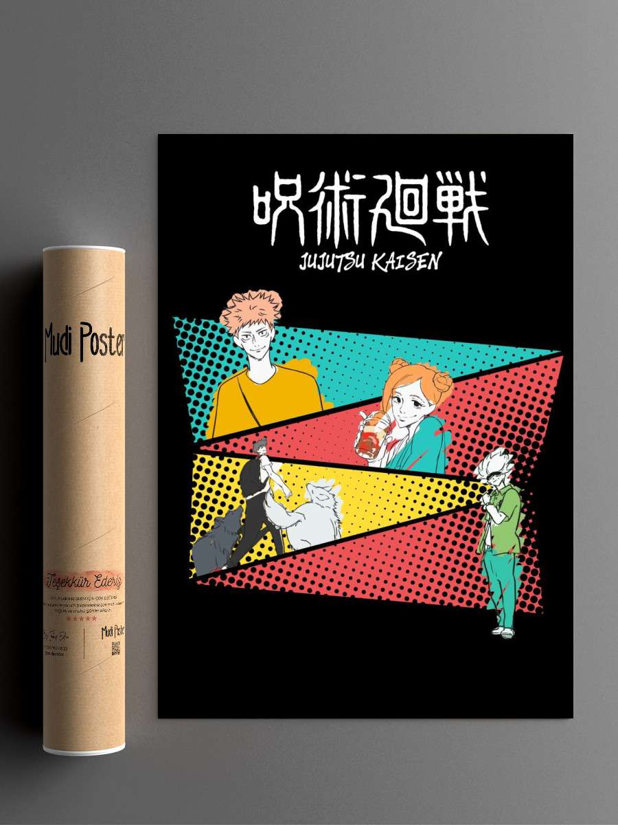 Jujutsu Kaisen cast poster Anime Poster Çerçevesiz Yüksek Kalite Anime Duvar Poster