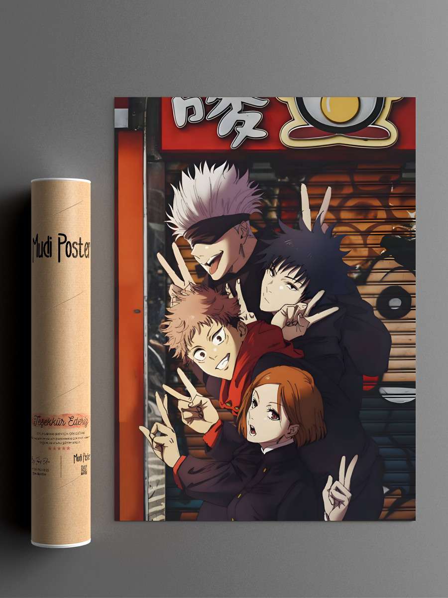 Jujutsu Kaisen Characters Anime Poster Çerçevesiz Yüksek Kalite Anime Duvar Poster