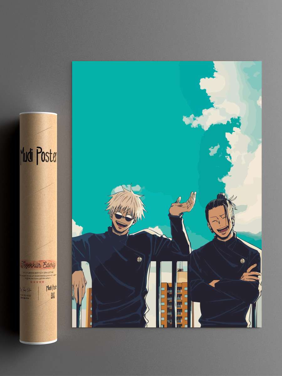 Jujutsu Kaisen gojo Anime Poster Çerçevesiz Yüksek Kalite Anime Duvar Poster