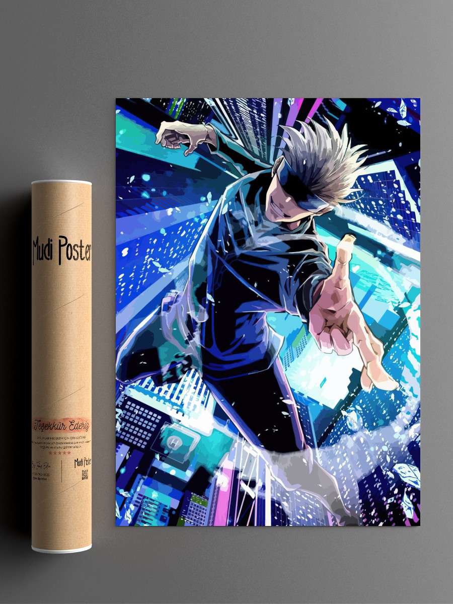 Jujutsu Kaisen Gojo Satoru Anime Poster Çerçevesiz Yüksek Kalite Anime Duvar Poster