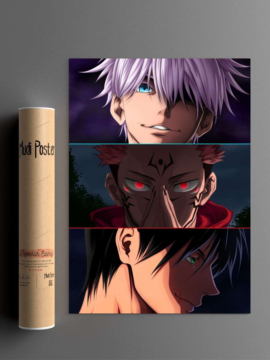 Jujutsu Kaisen Gojo Toji Anime Poster Çerçevesiz Yüksek Kalite Anime Duvar Poster