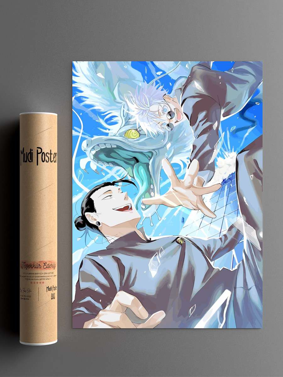 Jujutsu Kaisen gojo x geto Anime Poster Çerçevesiz Yüksek Kalite Anime Duvar Poster