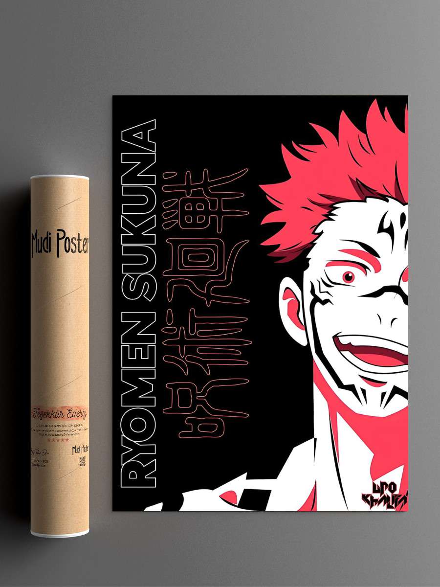 Jujutsu kaisen itadori Anime Poster Çerçevesiz Yüksek Kalite Anime Duvar Poster