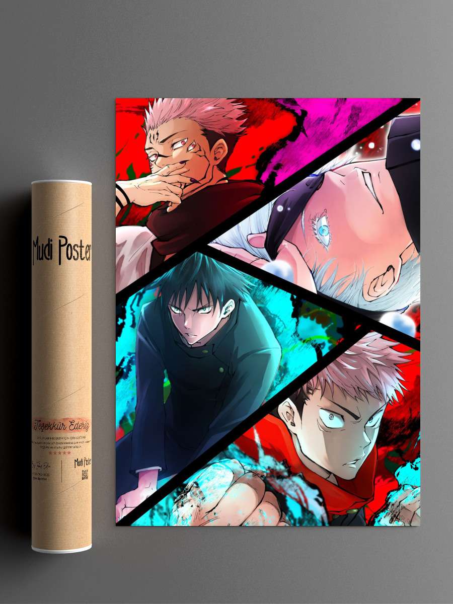 jujutsu kaisen Anime Poster Çerçevesiz Yüksek Kalite Anime Duvar Poster