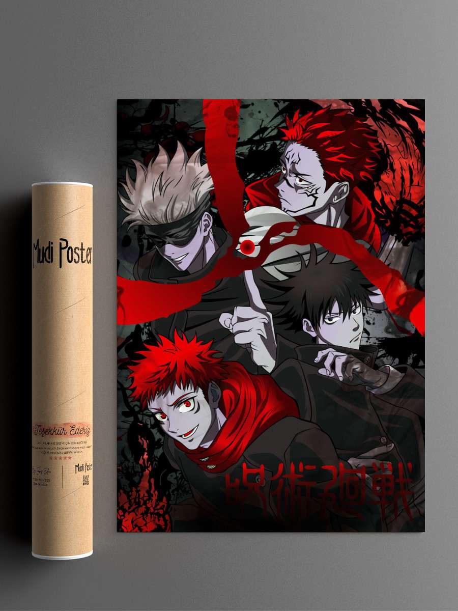 Jujutsu Kaisen Anime Poster Çerçevesiz Yüksek Kalite Anime Duvar Poster