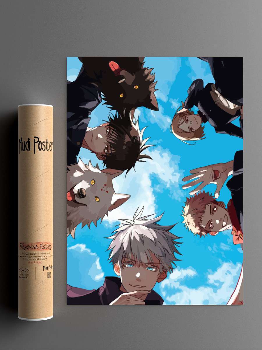 Jujutsu Kaisen Anime Poster Çerçevesiz Yüksek Kalite Anime Duvar Poster