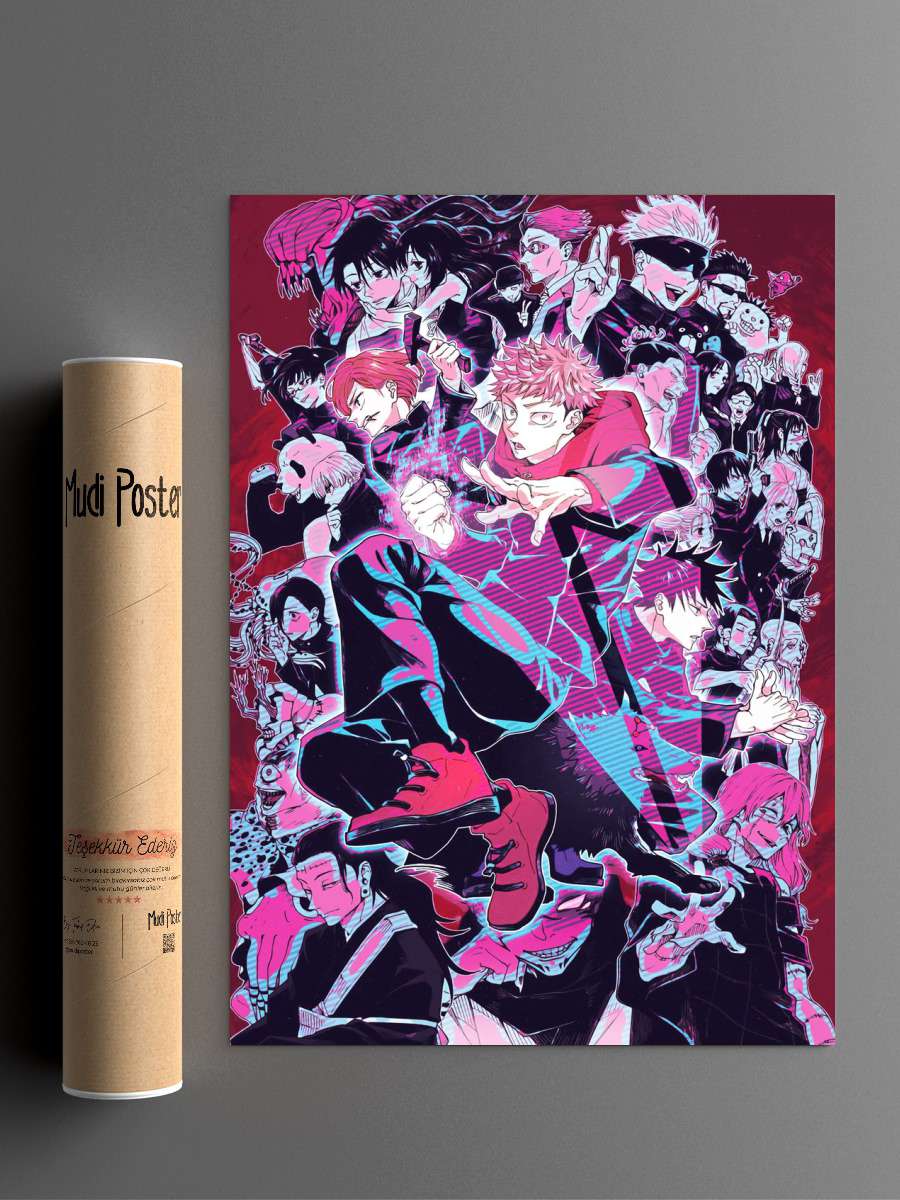 Jujutsu Kaisen Anime Poster Çerçevesiz Yüksek Kalite Anime Duvar Poster
