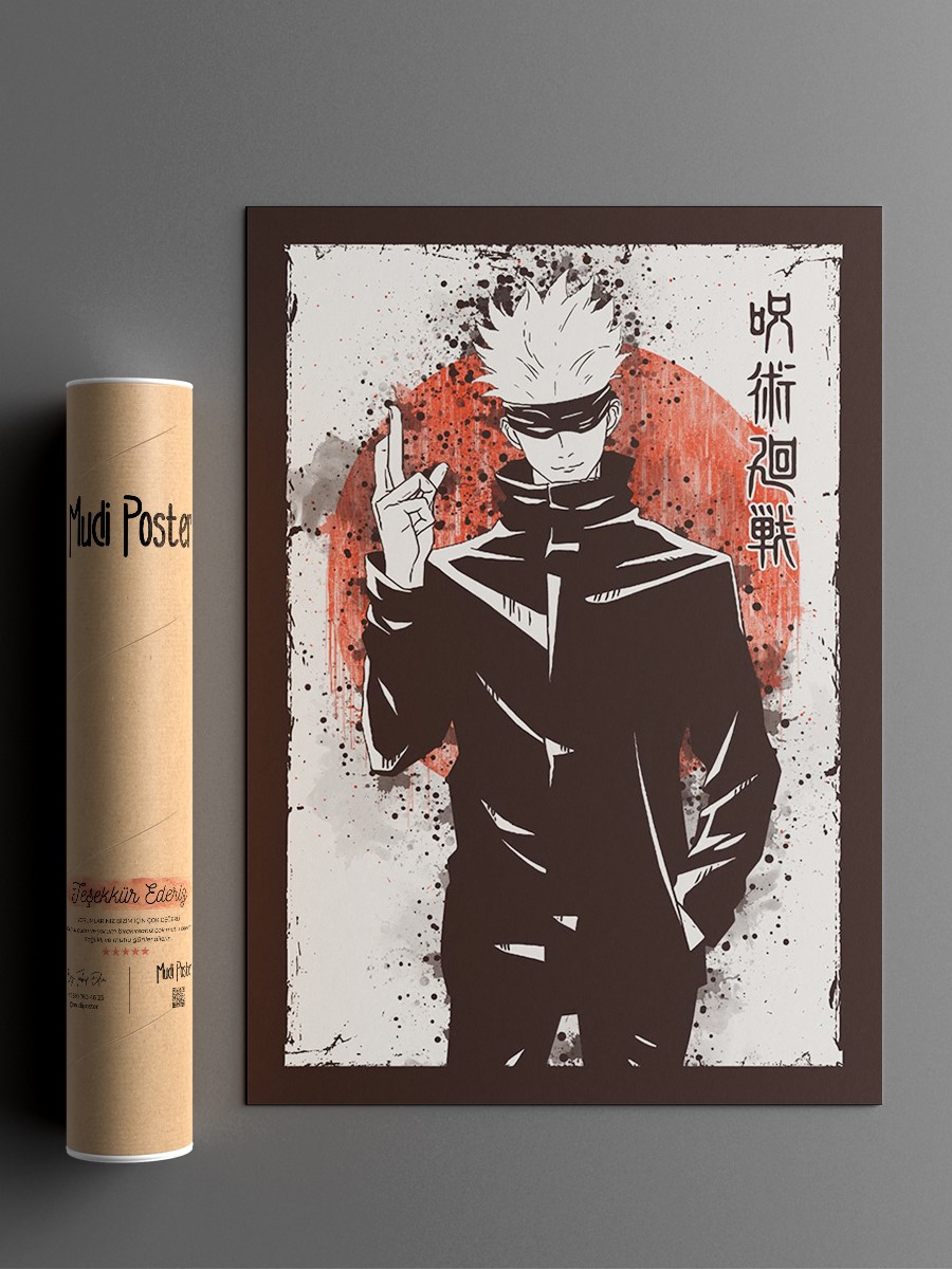 Jujutsu Kaisen Satoru Gojo Anime Poster Çerçevesiz Yüksek Kalite Anime Duvar Poster