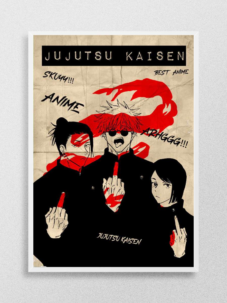 Jujutsu Kaisen Vintage Anime Poster Çerçevesiz Yüksek Kalite Anime Duvar Poster