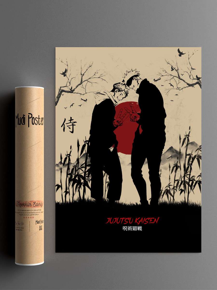 Jujutsu Kaisen Vintage Anime Poster Çerçevesiz Yüksek Kalite Anime Duvar Poster