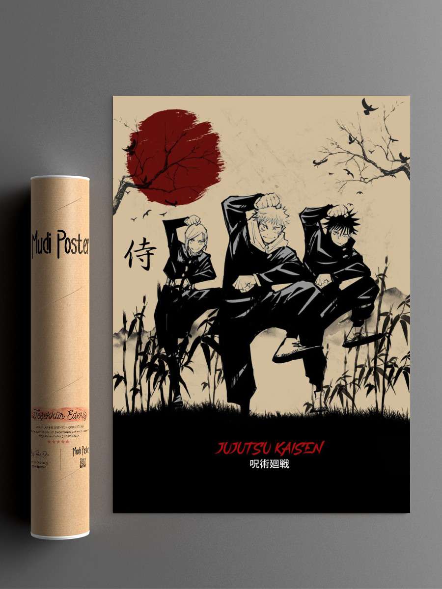 Jujutsu Kaisen Vintage Anime Poster Çerçevesiz Yüksek Kalite Anime Duvar Poster