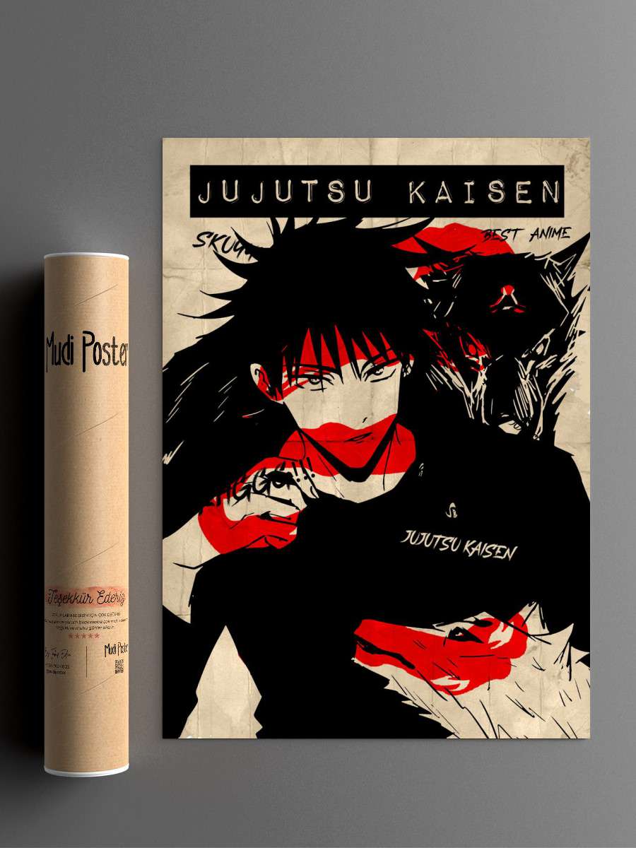 Jujutsu Kaisen VIntage Anime Poster Çerçevesiz Yüksek Kalite Anime Duvar Poster