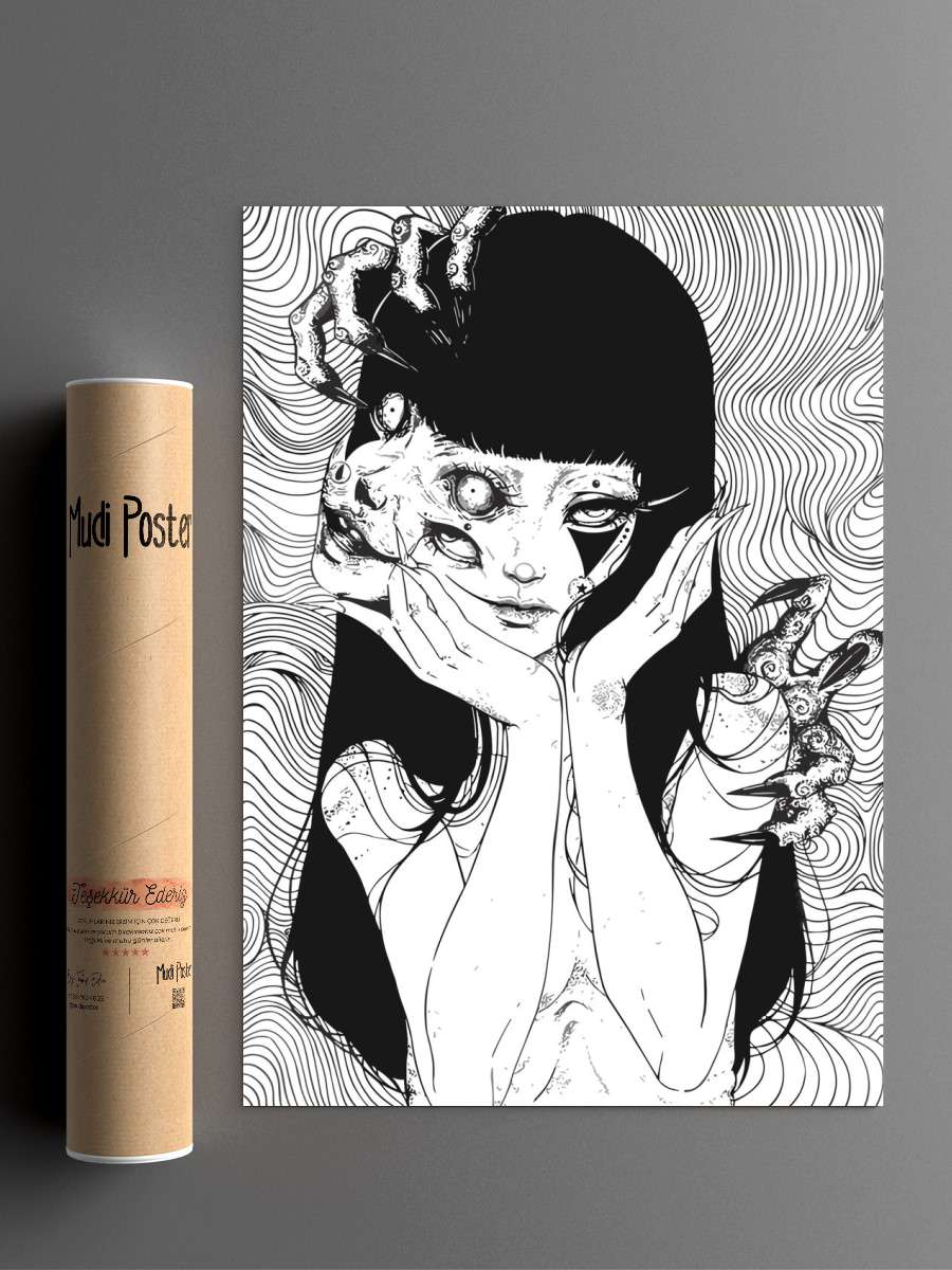 Junji ito Anime Poster Çerçevesiz Yüksek Kalite Anime Duvar Poster