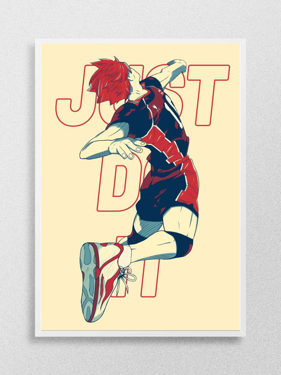 Just Do It - Hinata Shoyo Anime Poster Çerçevesiz Yüksek Kalite Anime Duvar Poster