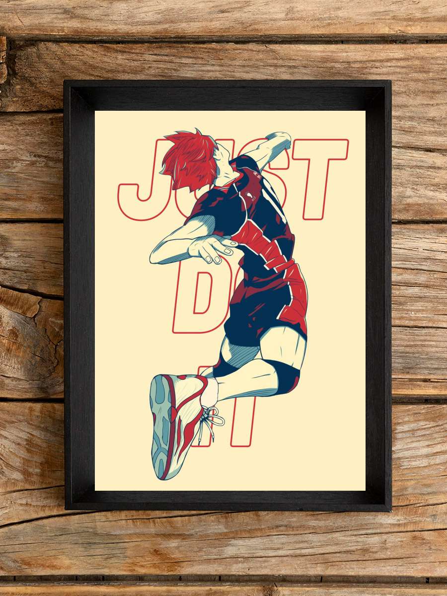 Just Do It - Hinata Shoyo Anime Poster Çerçevesiz Yüksek Kalite Anime Duvar Poster