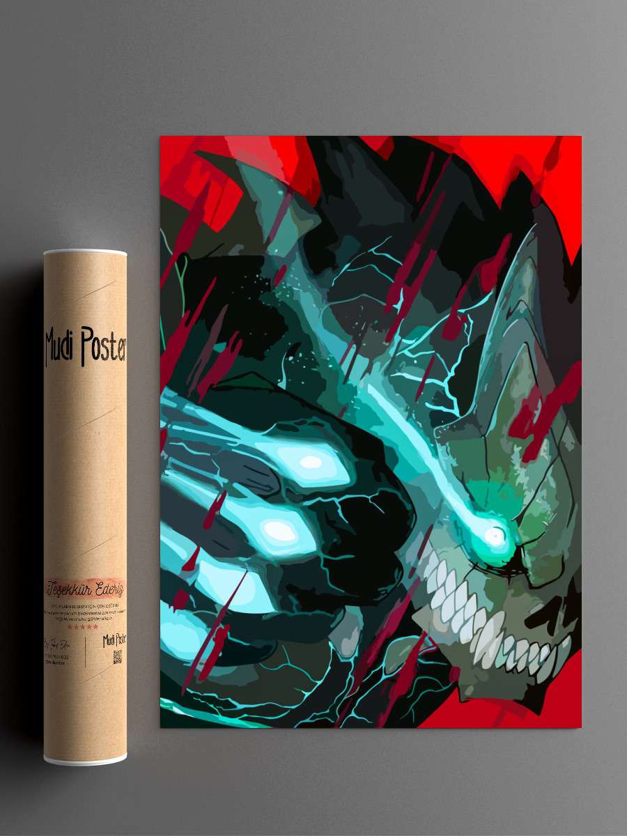 Kaiju No 8 Anime Poster Çerçevesiz Yüksek Kalite Anime Duvar Poster