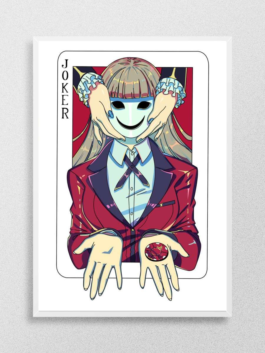Kakegurui Momobami Kirari Anime Poster Çerçevesiz Yüksek Kalite Anime Duvar Poster