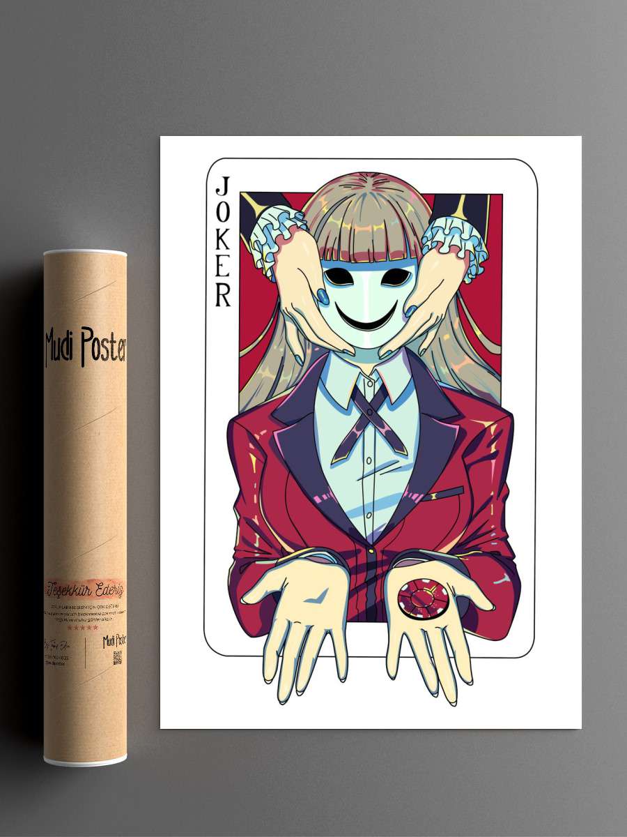 Kakegurui Momobami Kirari Anime Poster Çerçevesiz Yüksek Kalite Anime Duvar Poster