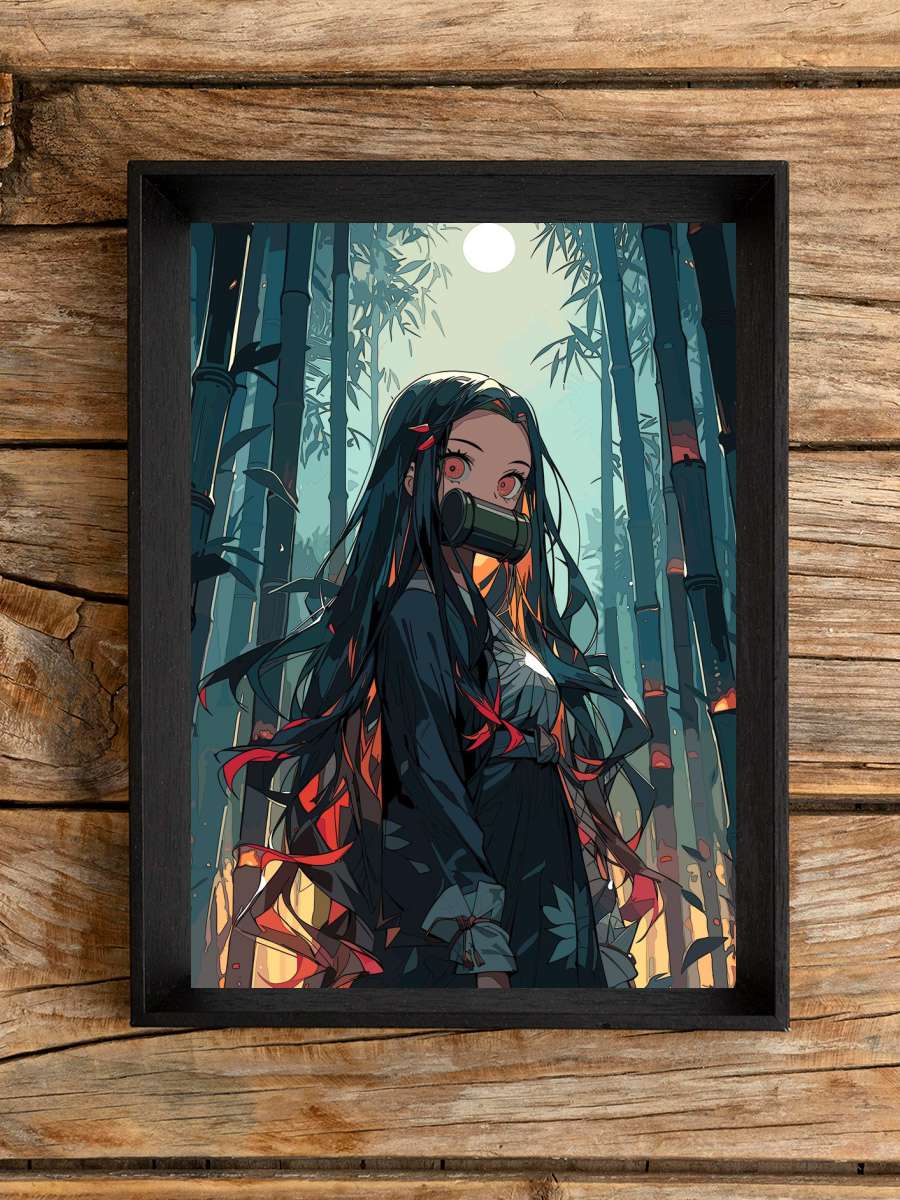Kamado Nezuko Demon Slayer Anime Poster Çerçevesiz Yüksek Kalite Anime Duvar Poster