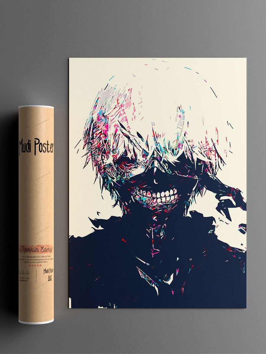 Kaneki Anime Poster Çerçevesiz Yüksek Kalite Anime Duvar Poster