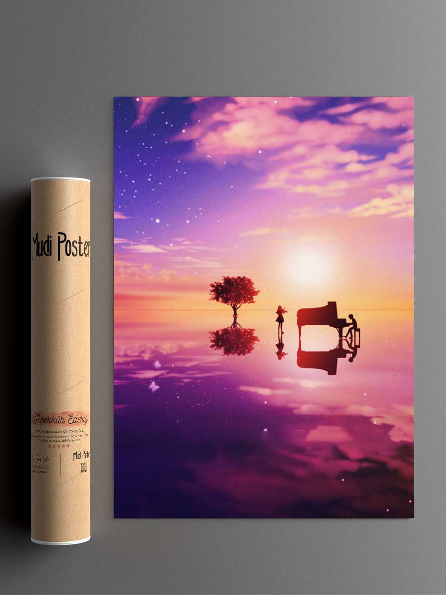 Kaori Miyazono Anime Poster Çerçevesiz Yüksek Kalite Anime Duvar Poster