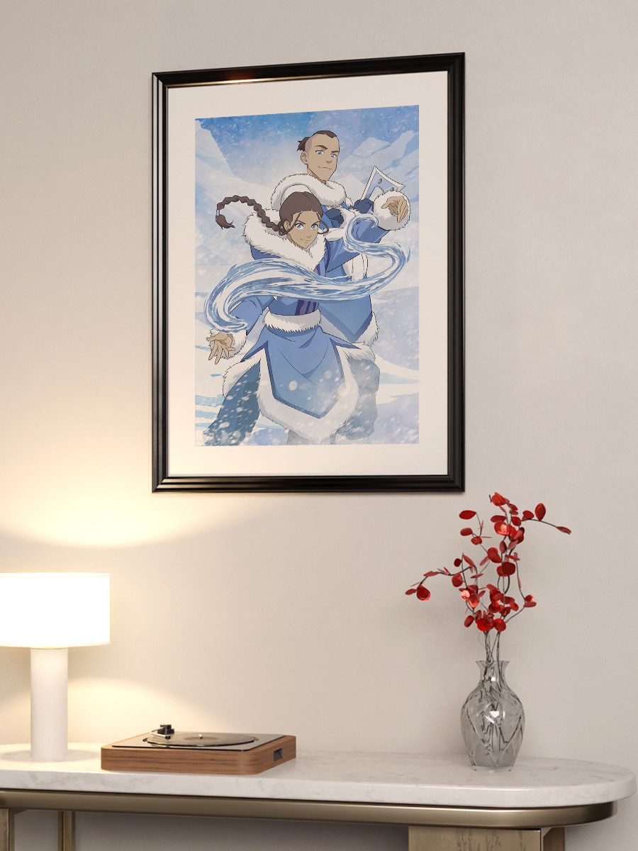 Katara &amp; Sokka Anime Poster Çerçevesiz Yüksek Kalite Anime Duvar Poster