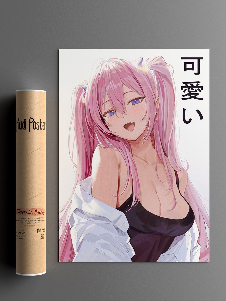 Kawaii Anime Girl Anime Poster Çerçevesiz Yüksek Kalite Anime Duvar Poster